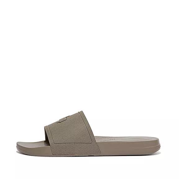 Mules Homme Fitflop Iqushion Pool Sliders Vert (TQH637250)